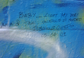 graffitiwall_closeshot One of the many messages.