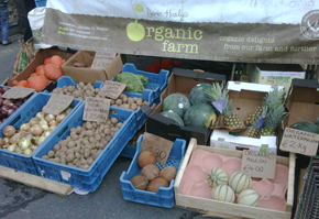 organicmarket Today took us outside the city to a small tow called Howth on Dublin Harbour. Every Sunday is a fresh farmer's market with fruit and vegetables, baked goods, and handmade soaps.