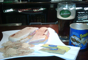 pressedsandwich A typical pre-show snack before heading to the stadium-including the only beer to ever make me cry.