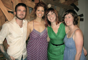 The Aviary Beauty Collective L-R | Sidney of Salon Vagabond, Danica of The Plum Organic Salon (San Fransisco), Christine of Christine Legnon Massage, Amy of New Moon Skincare 